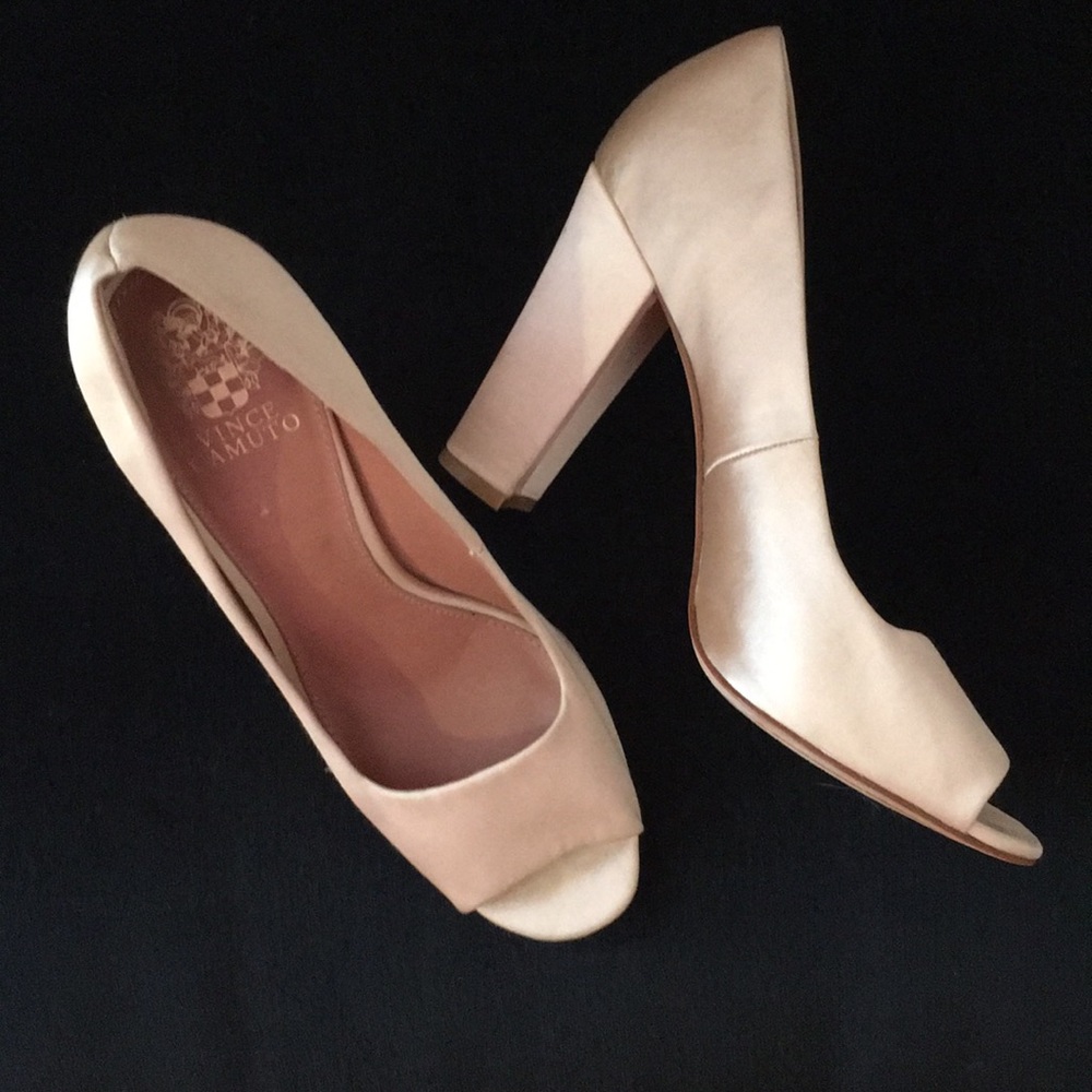 Vince Camino Satin block heels.